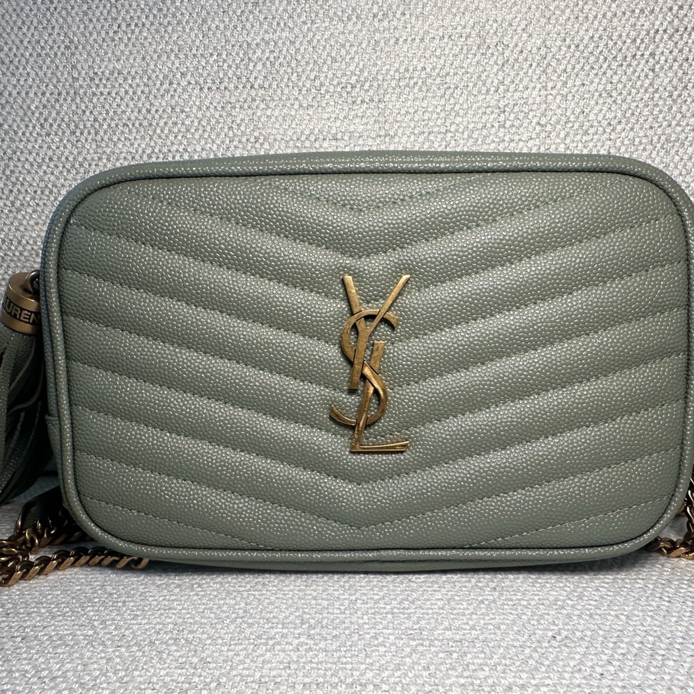 SAINT LAURENT Lou mini matelassé leather shoulder bag